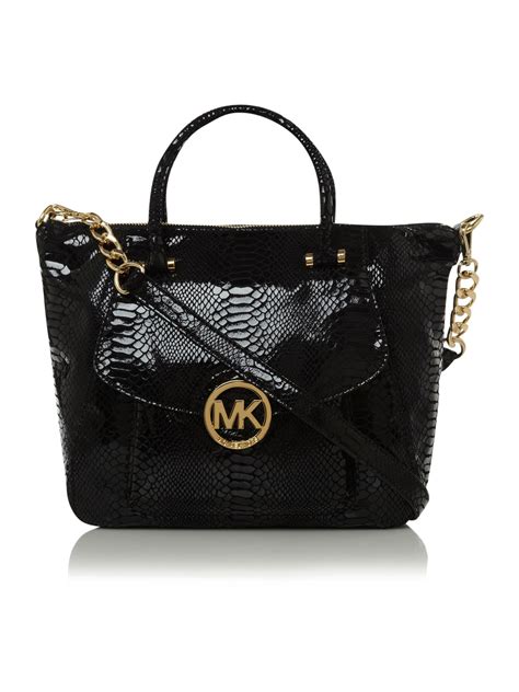 michael kors snakeskin satchel